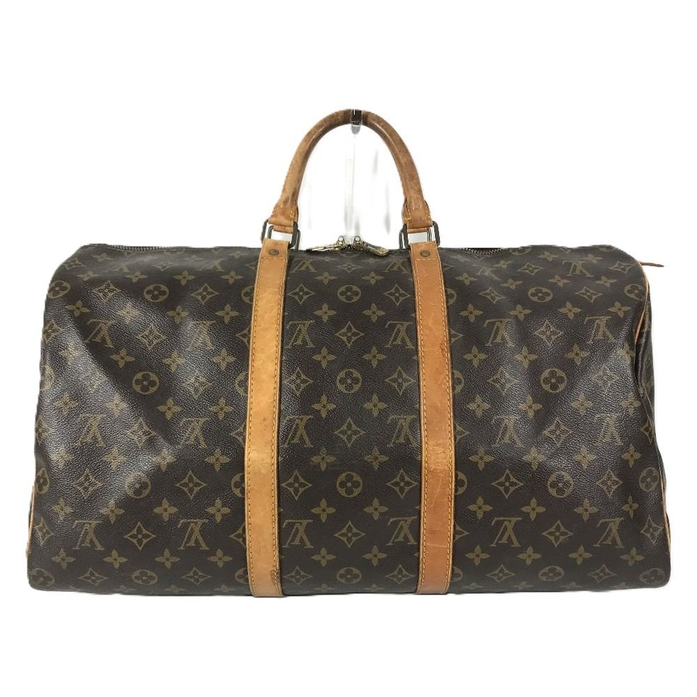 Louis Vuitton Boston Bag Keepall 50 Monogram Canvas Brown