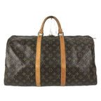Louis Vuitton Boston Bag Keepall 50 Monogram Canvas Brown
