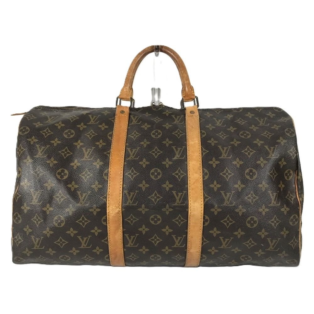 Louis Vuitton Boston Bag Keepall 50 Monogram Canvas Brown — view 2
