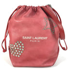 Saint Laurent Paris Shoulder Bag Teddy Studs Logo Heart Star Leather