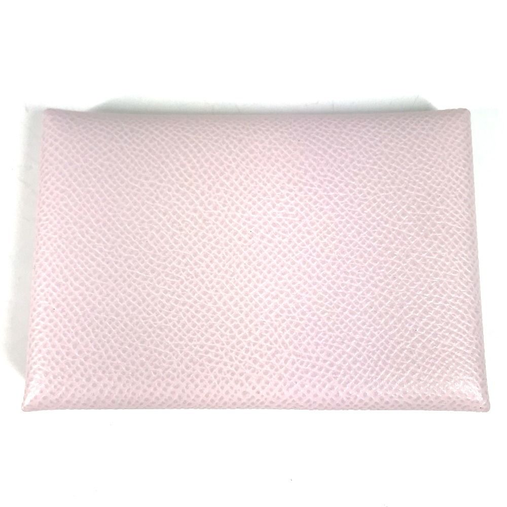 Hermes Bifold Wallet Calvi Duo Epsom Movpel Pink