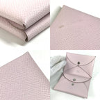 Hermes Bifold Wallet Calvi Duo Epsom Movpel Pink — view 7