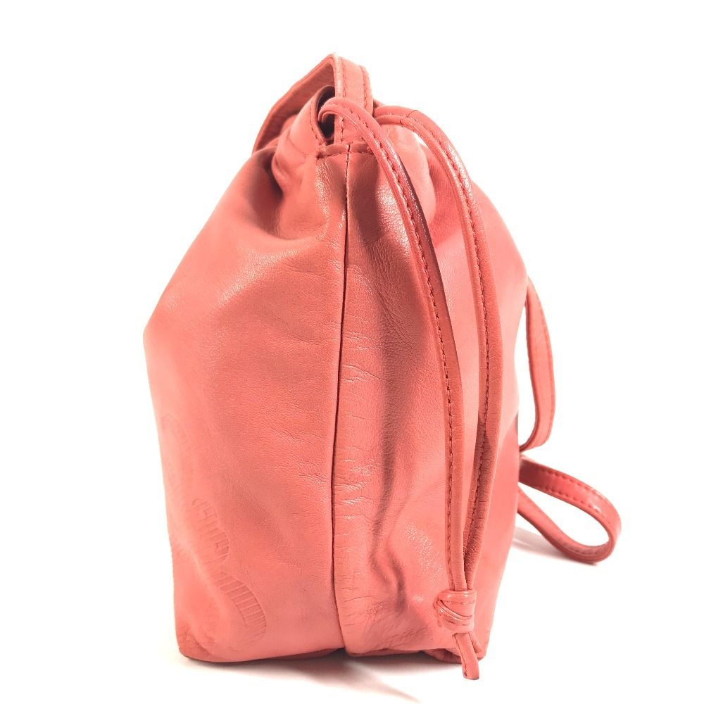 Loewe Shoulder Bag Anagram Logo Nappa Leather Red Pink — view 4