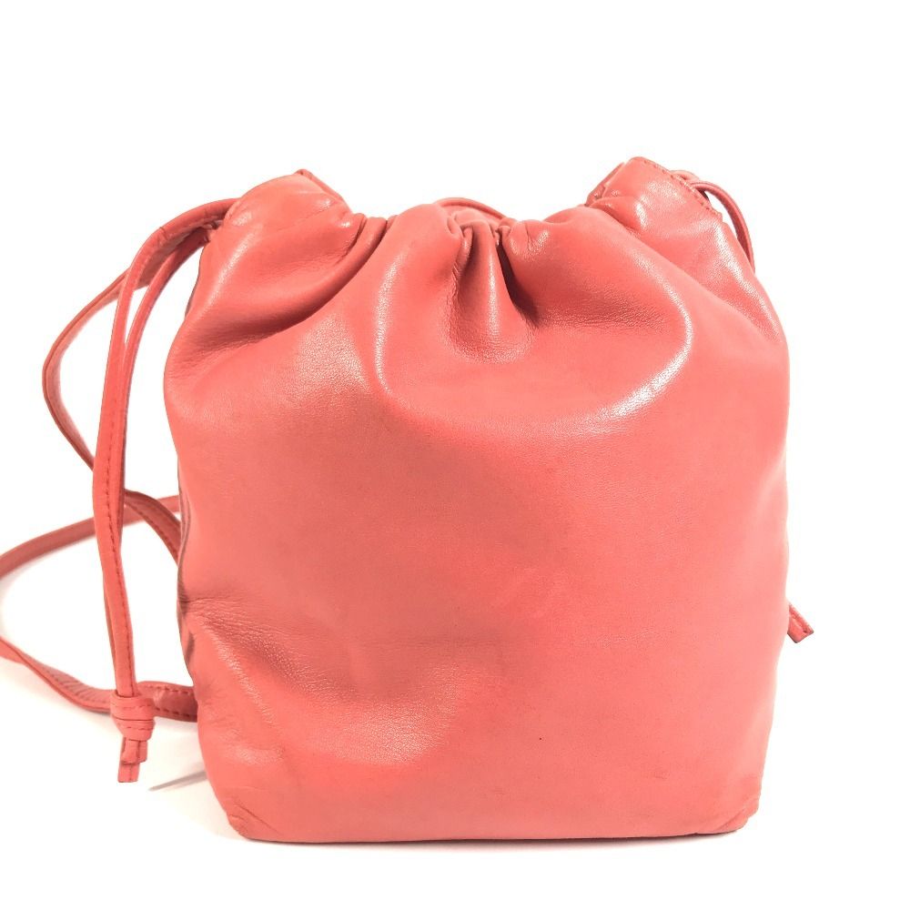 Loewe Shoulder Bag Anagram Logo Nappa Leather Red Pink — view 2