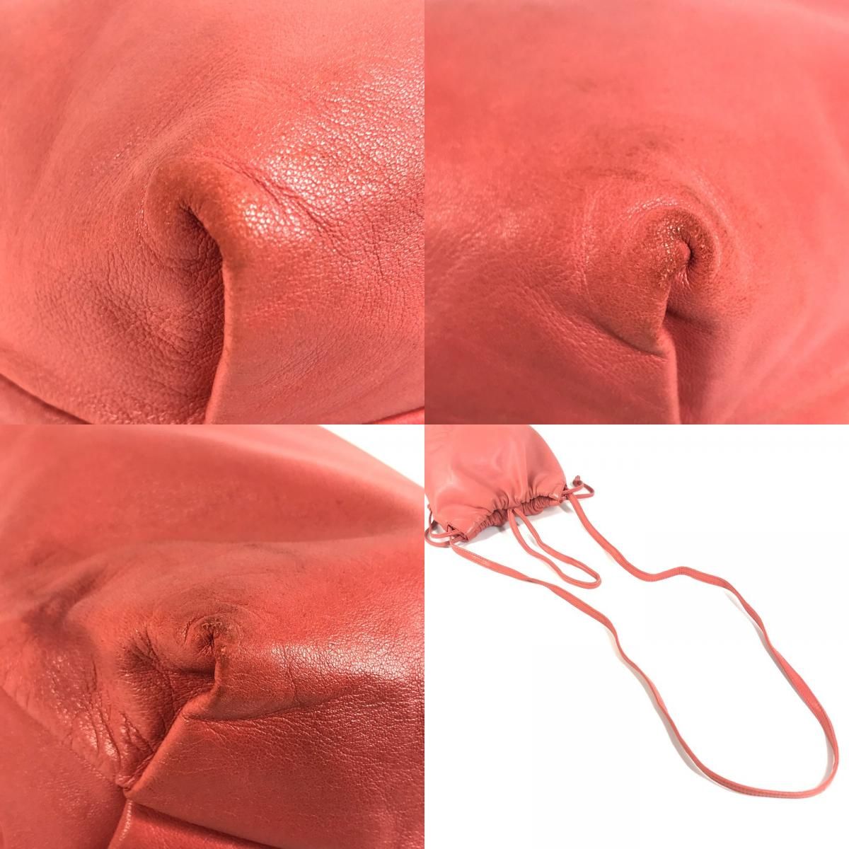 Loewe Shoulder Bag Anagram Logo Nappa Leather Red Pink — view 8