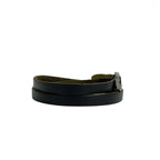 Hermes Bracelet Kelly Ardion Leather Black Silver Triple Strand — view 2