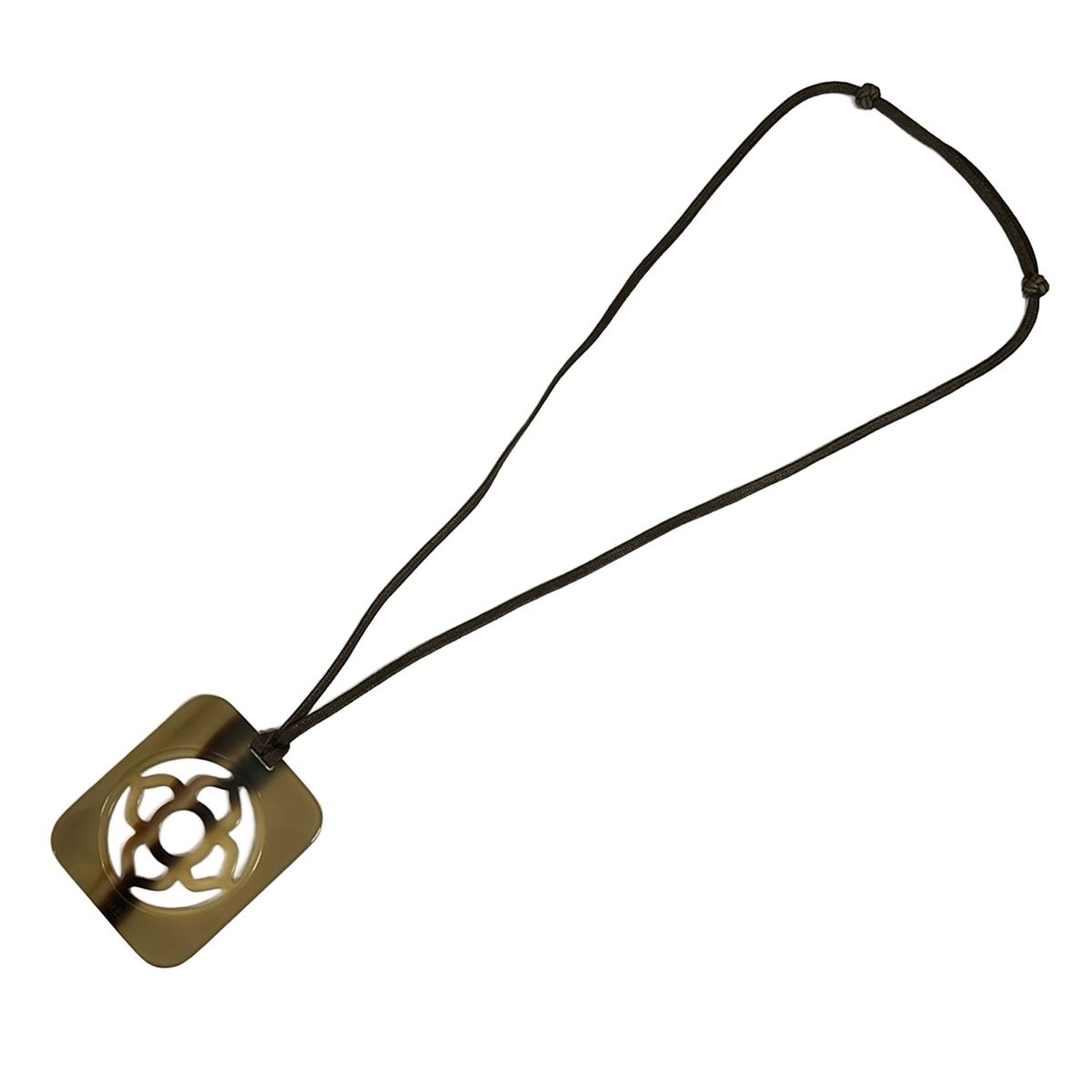 Hermes Necklace Lift GM Beige Dark Brown Gold — view 2
