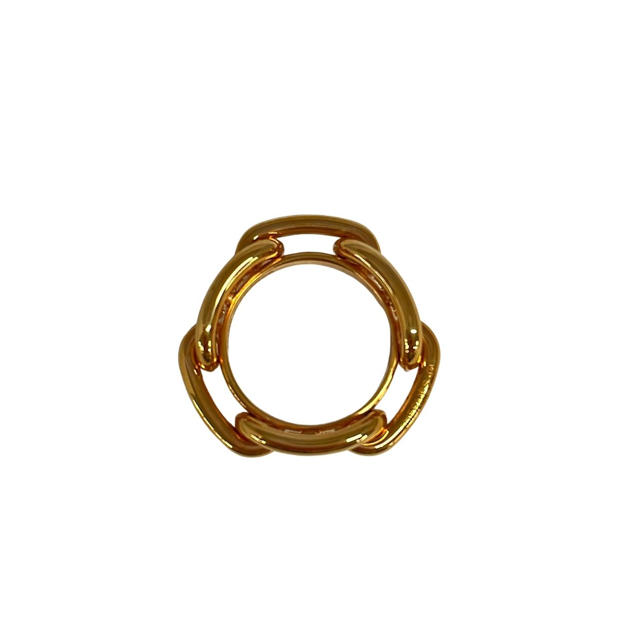 Hermes Scarf Ring Chaine D'ancre Pink Gold — view 3