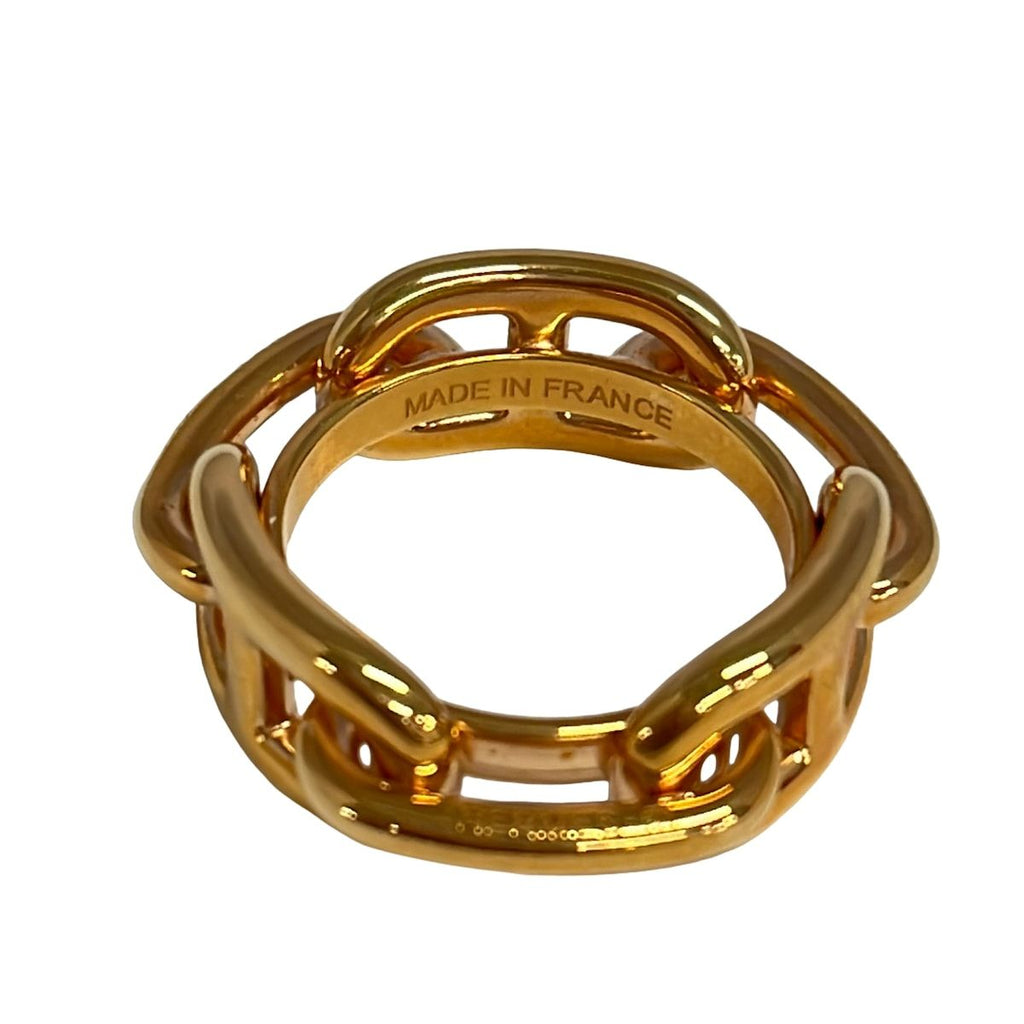 Hermes Scarf Ring Chaine D'ancre Pink Gold — view 4