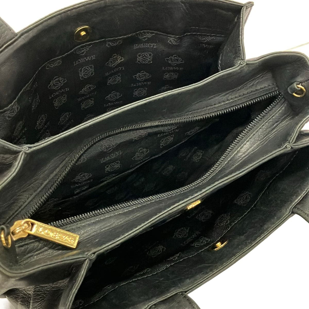 Loewe Handbag Black Leather — view 7