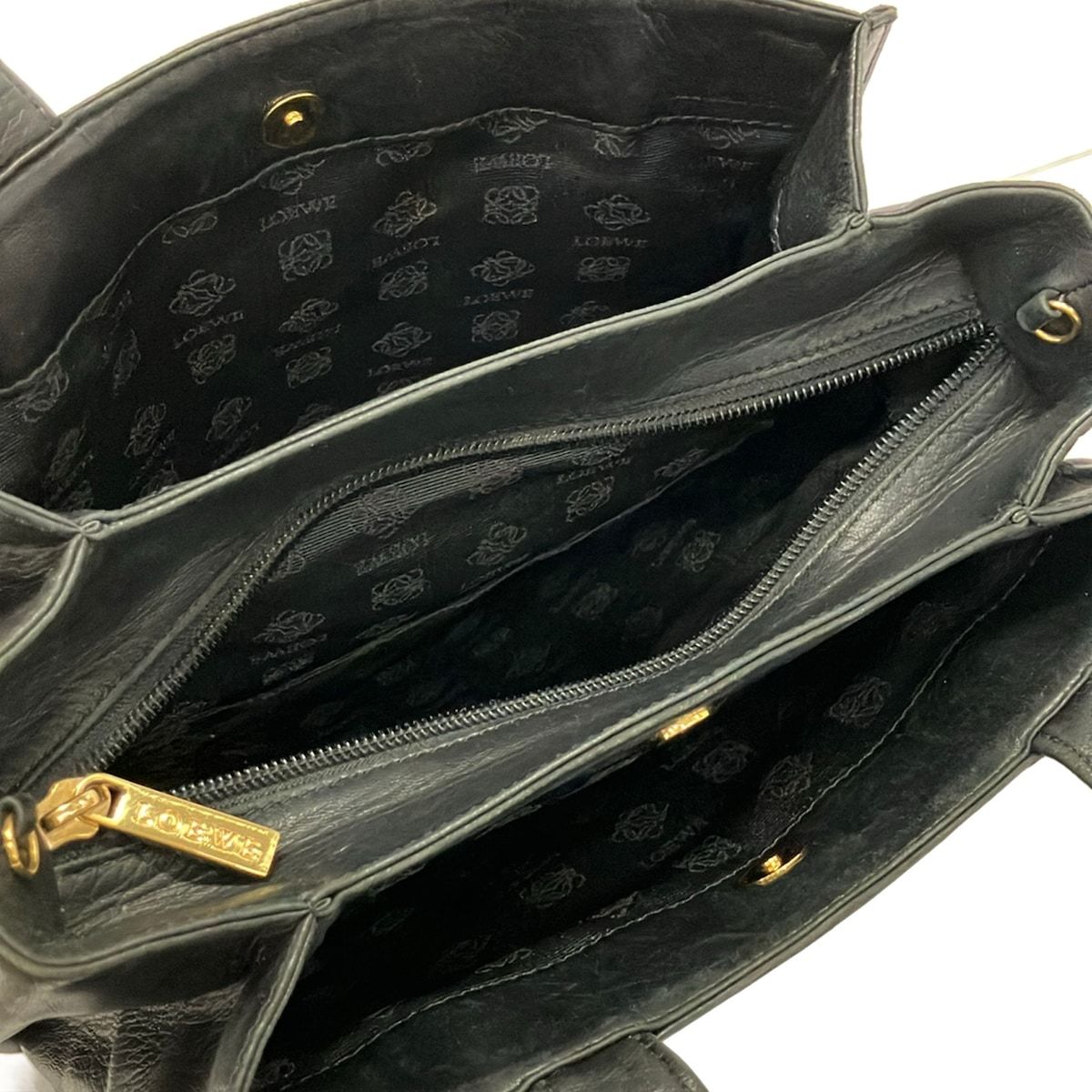 Loewe Handbag Black Leather — view 7