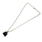 Hermes Necklace Amulet Kelly GM Gold Navy Black — view 2