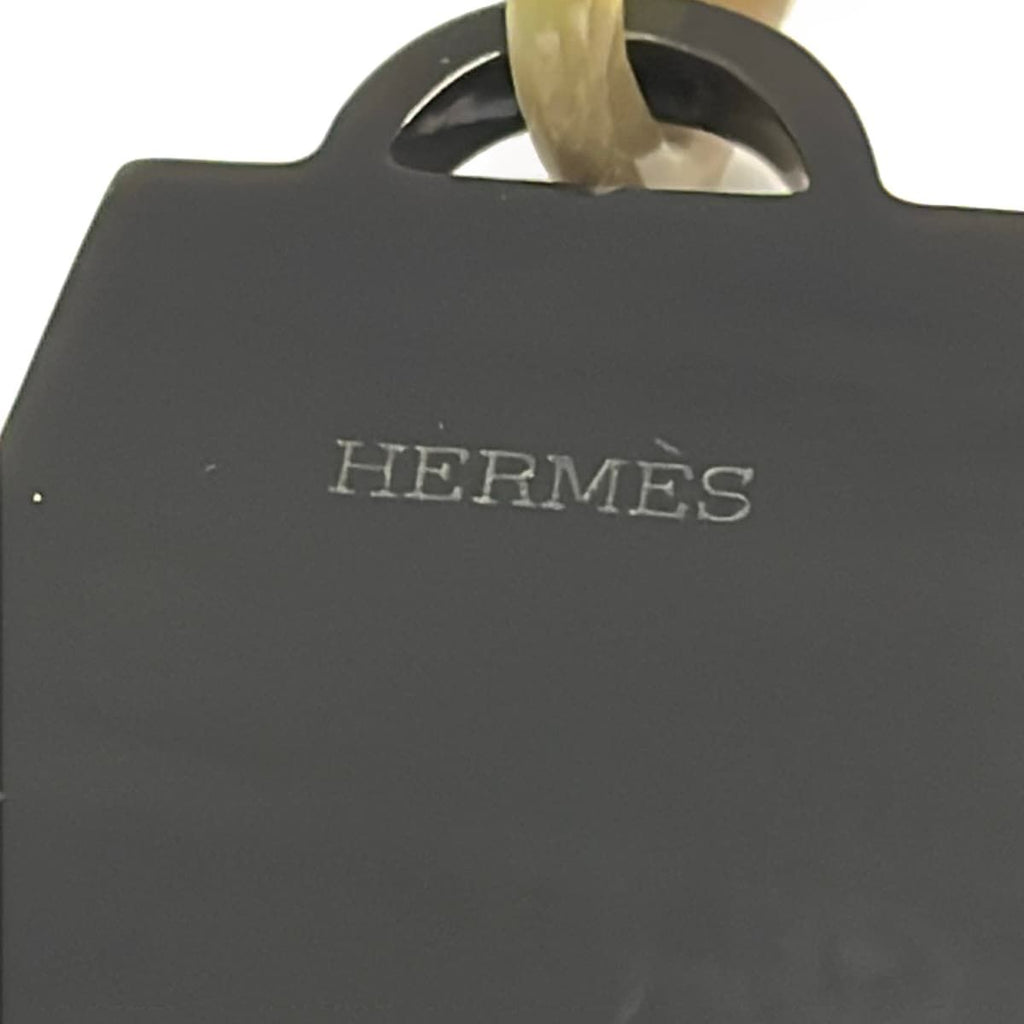 Hermes Necklace Amulet Kelly GM Gold Navy Black — view 5