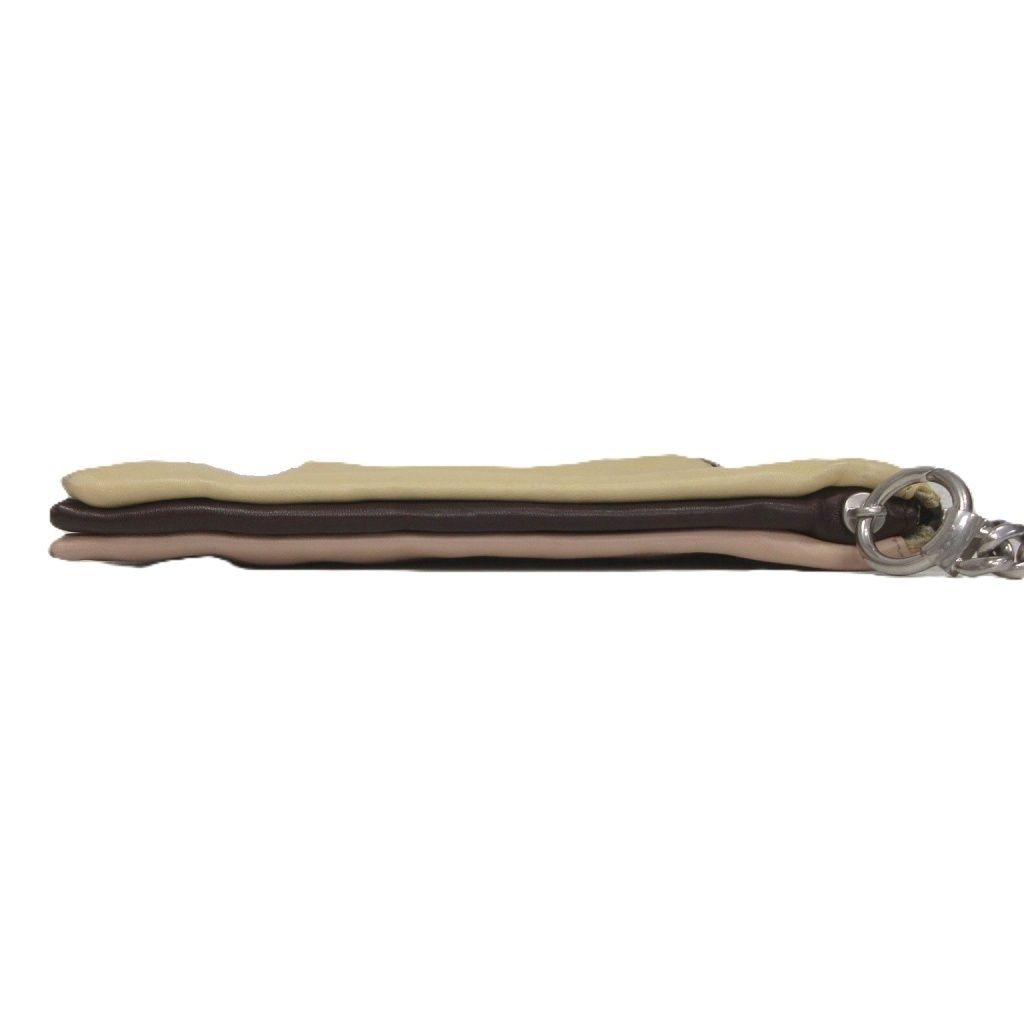 Celine Soft Trio Lambskin Chain Shoulder Bag Leather Yellow Beige — view 3