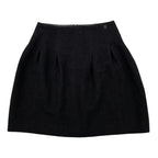 Chanel Trapezoid Skirt CC Logo 36 Black