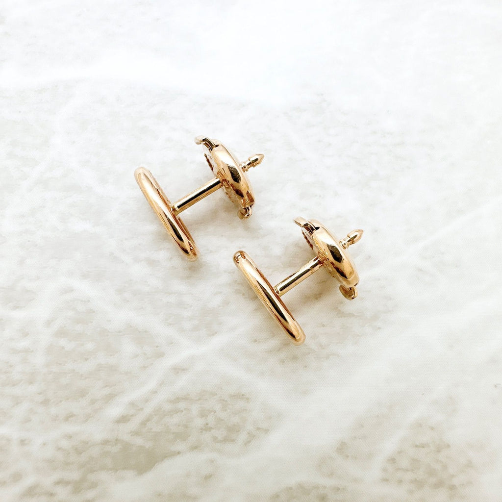 Hermes Chaine D'ancre Farandole TPM Pink Gold Earrings — view 5