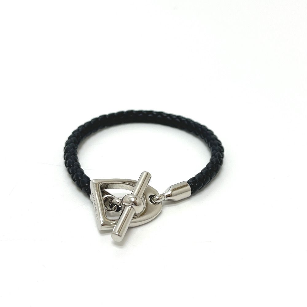 Hermes Bracelet Etrier SS Silveri Black