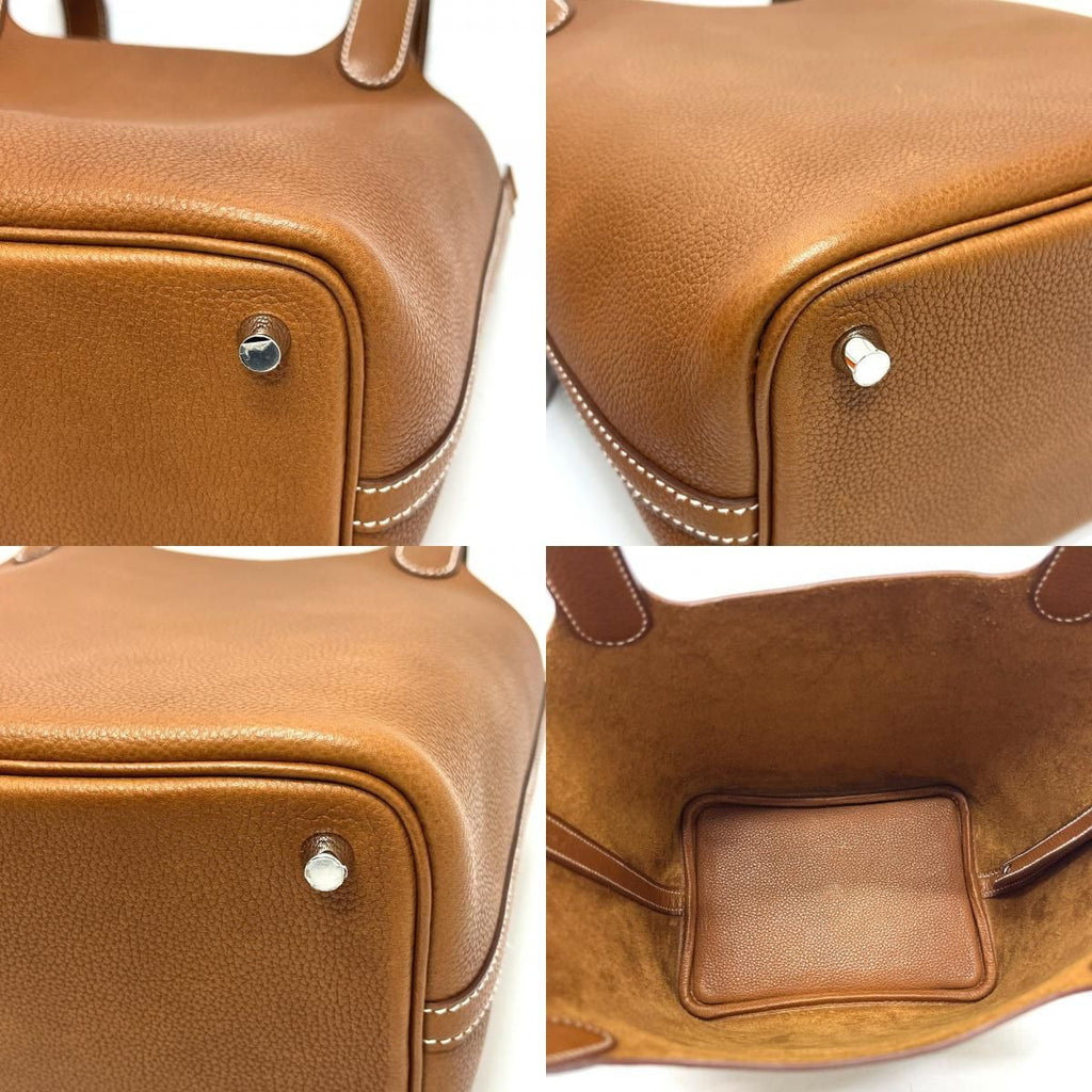 Hermes Handbag Picotin Lock PM Barenia Fauve — view 7