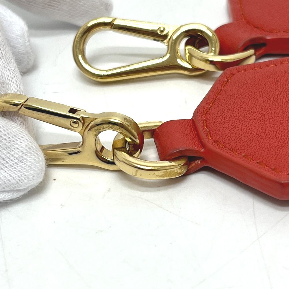 Loewe Shoulder Strap Anagram Jacquard Logo Canvas Leather Orange — view 7
