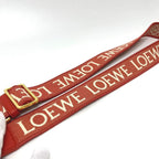 Loewe Shoulder Strap Anagram Jacquard Logo Canvas Leather Orange — view 4
