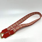 Loewe Shoulder Strap Anagram Jacquard Logo Canvas Leather Orange — view 5