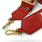 Loewe Shoulder Strap Anagram Jacquard Logo Canvas Leather Orange — view 2