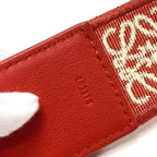 Loewe Shoulder Strap Anagram Jacquard Logo Canvas Leather Orange — view 8