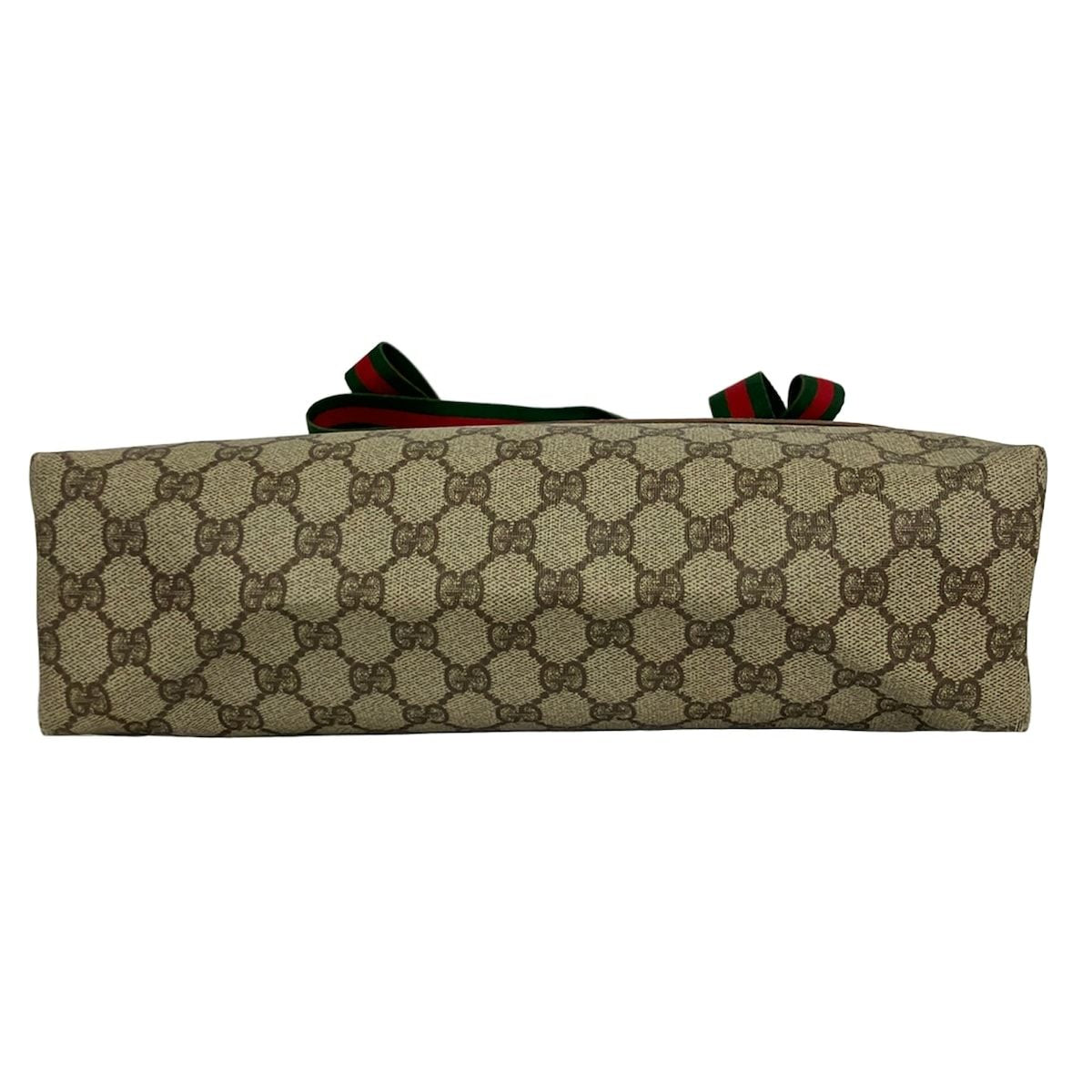 Gucci Tote Sherry GG Plus Supreme Gray Beige Dark Brown Multi Leather — view 5