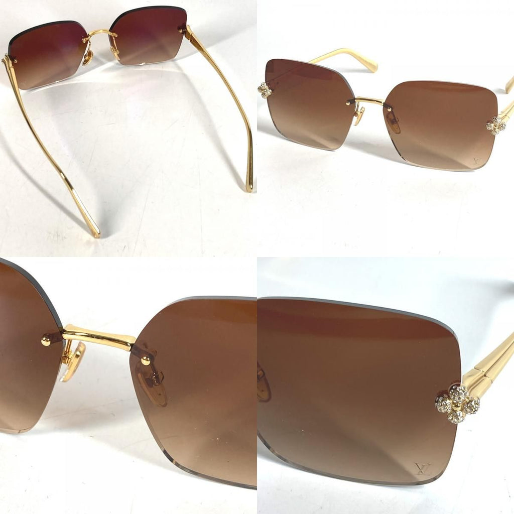 Louis Vuitton Sunglasses LV Comet Square Metal Brown Eyewear — view 8