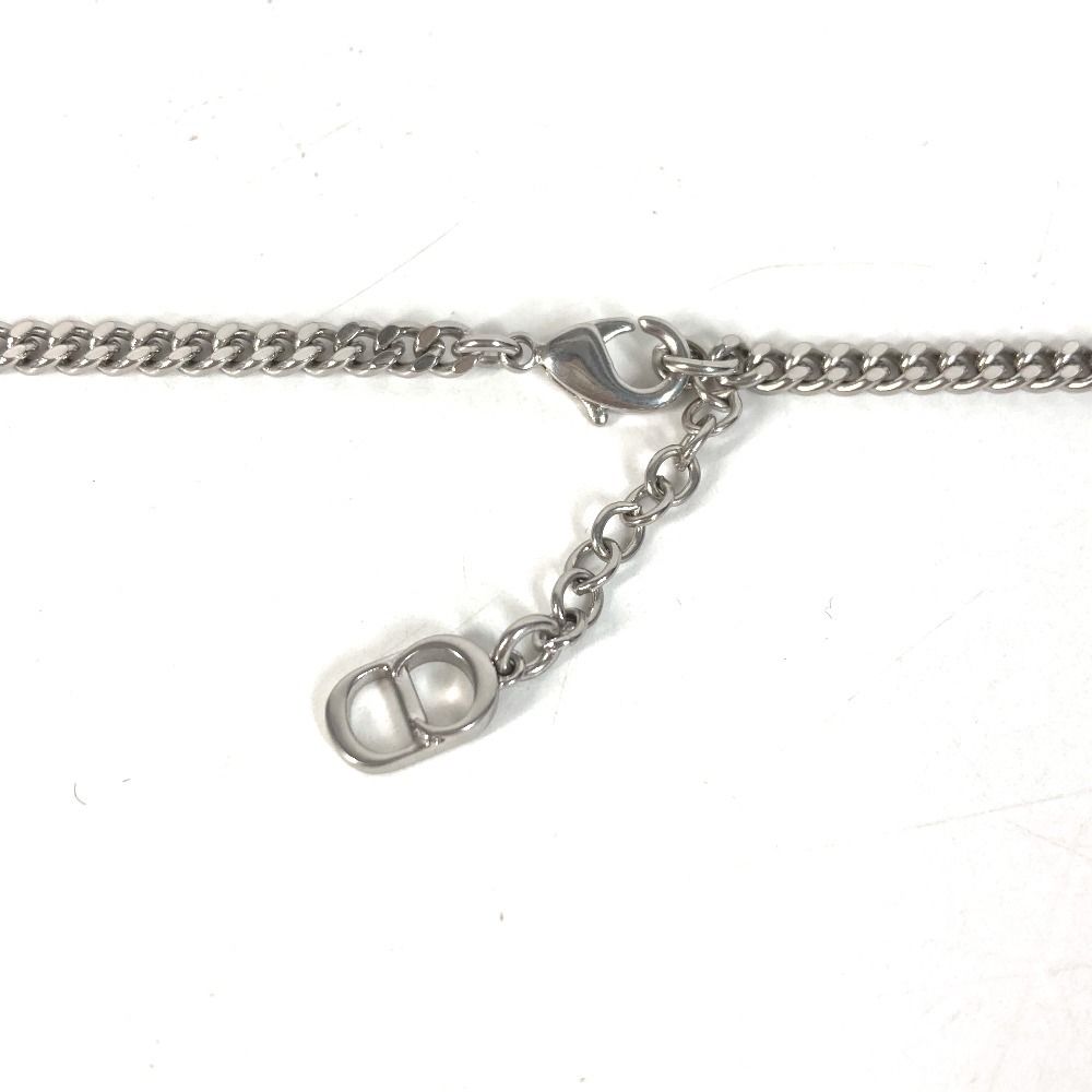 Dior Necklace CD Logo Metal Silver — view 4