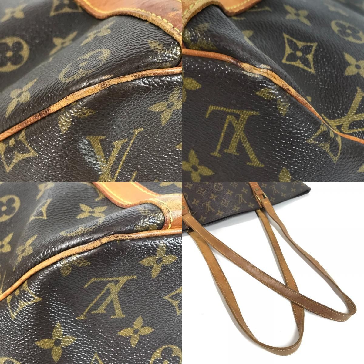 Louis Vuitton Shoulder Bag Sac Shopping Monogram Canvas Brown — view 7