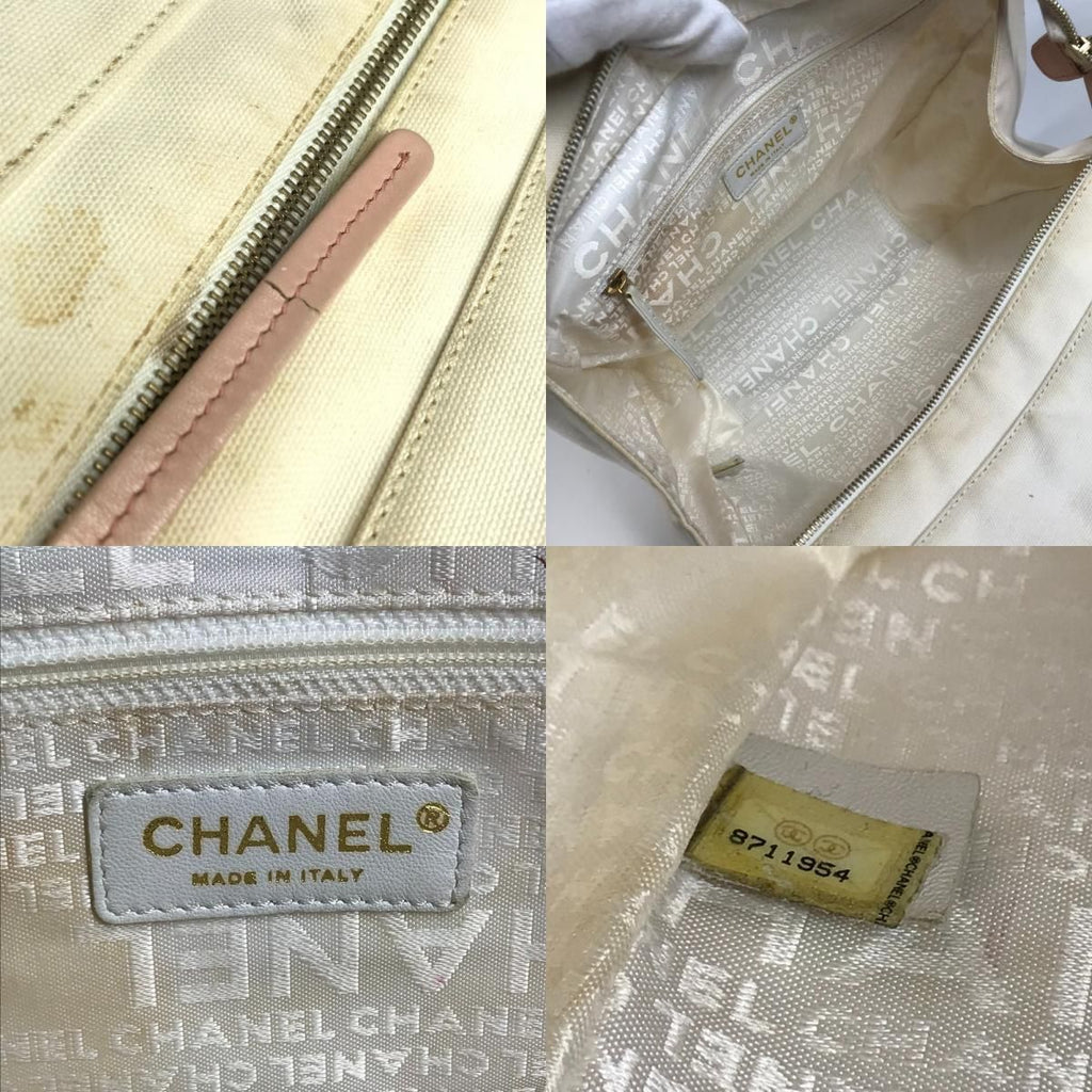 Chanel Handbag CC Logo Marshmallow Canvas Pink — view 8