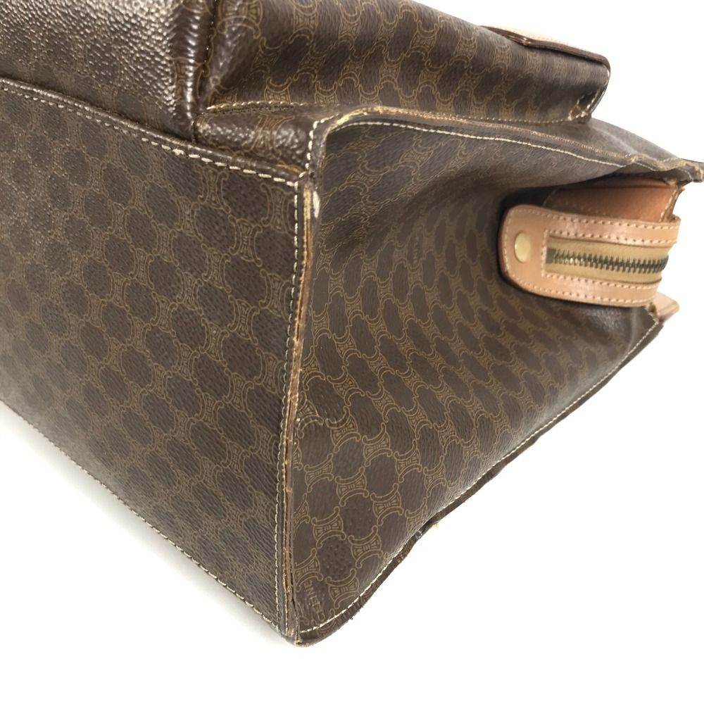 Celine Handbag Macadam Logo Leather Brown — view 6