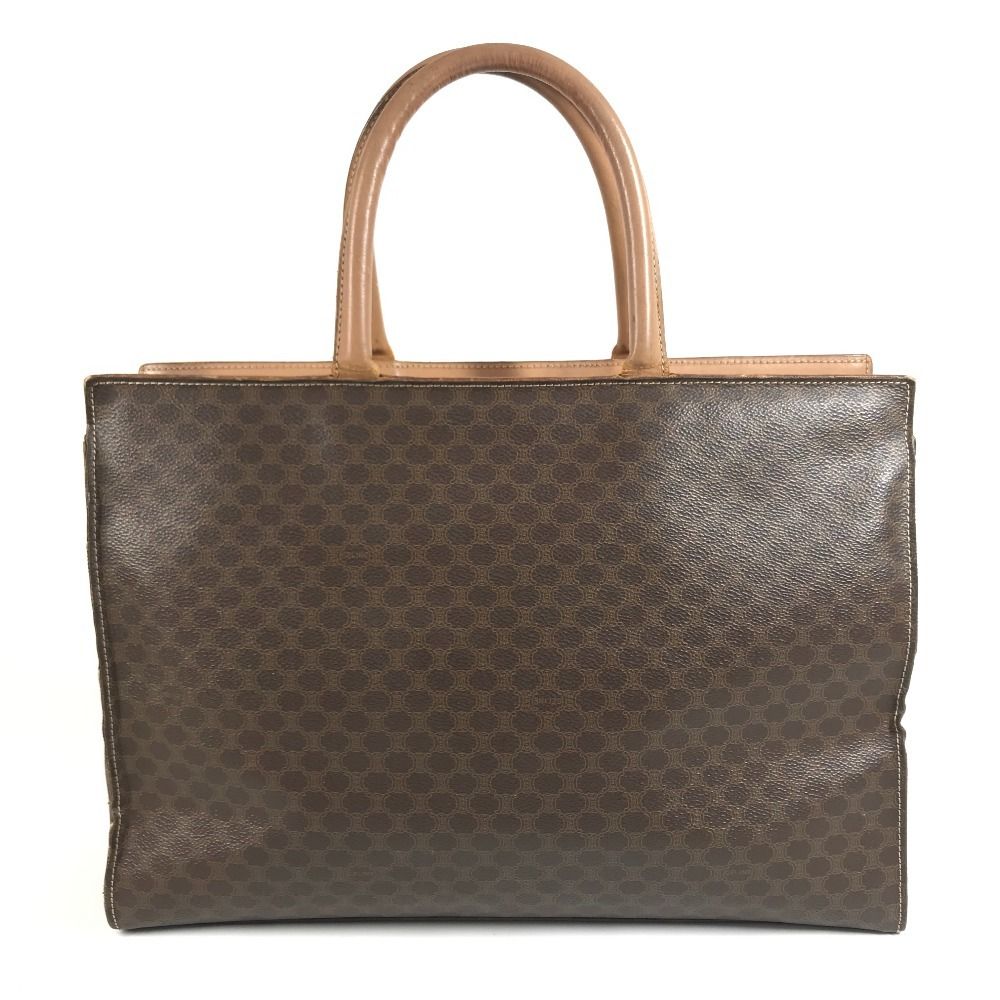 Celine Handbag Macadam Logo Leather Brown — view 2