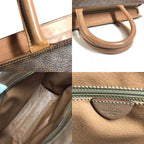 Celine Handbag Macadam Logo Leather Brown — view 8