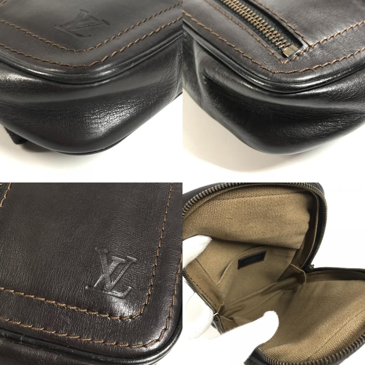 Louis Vuitton Belt Bag Siu Utah Leather Cafe Brown — view 7