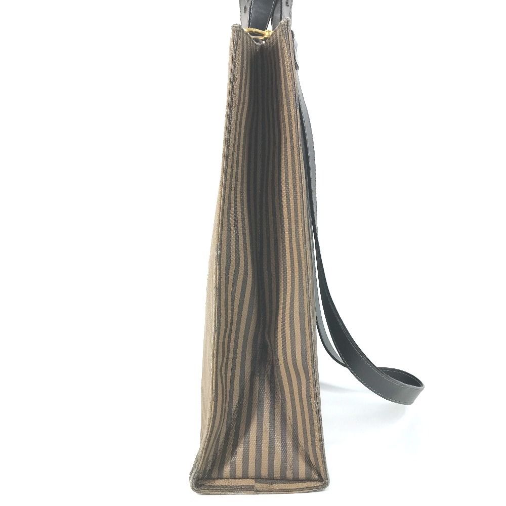 Fendi Handbag Pecan Logo 2-Way Bag Vertical Leather Brown — view 4