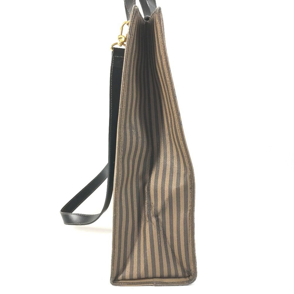 Fendi Handbag Pecan Logo 2-Way Bag Vertical Leather Brown — view 3