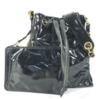 Chanel Shoulder Bag Drawstring CC Logo Enamel Black — view 2