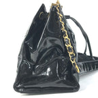 Chanel Shoulder Bag Drawstring CC Logo Enamel Black — view 5
