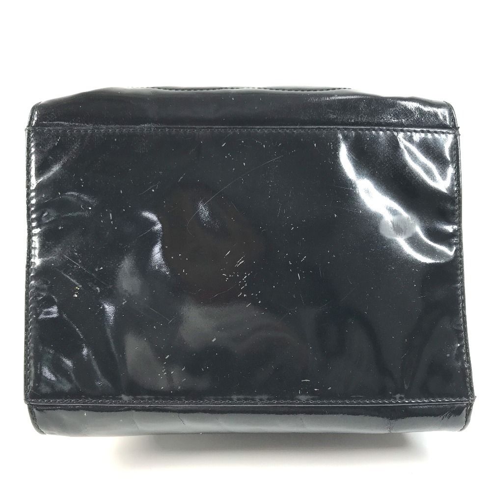 Chanel Shoulder Bag Drawstring CC Logo Enamel Black — view 6