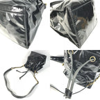 Chanel Shoulder Bag Drawstring CC Logo Enamel Black — view 7