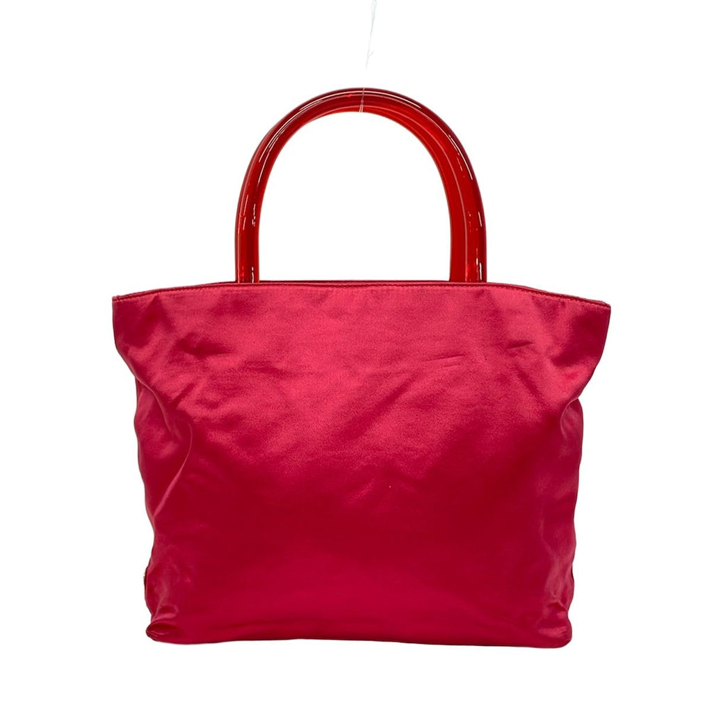 Prada Tote Red Plastic Handle