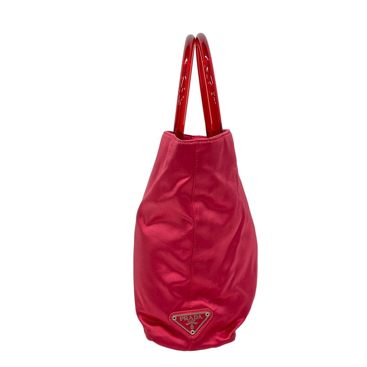 Prada Tote Red Plastic Handle — view 5