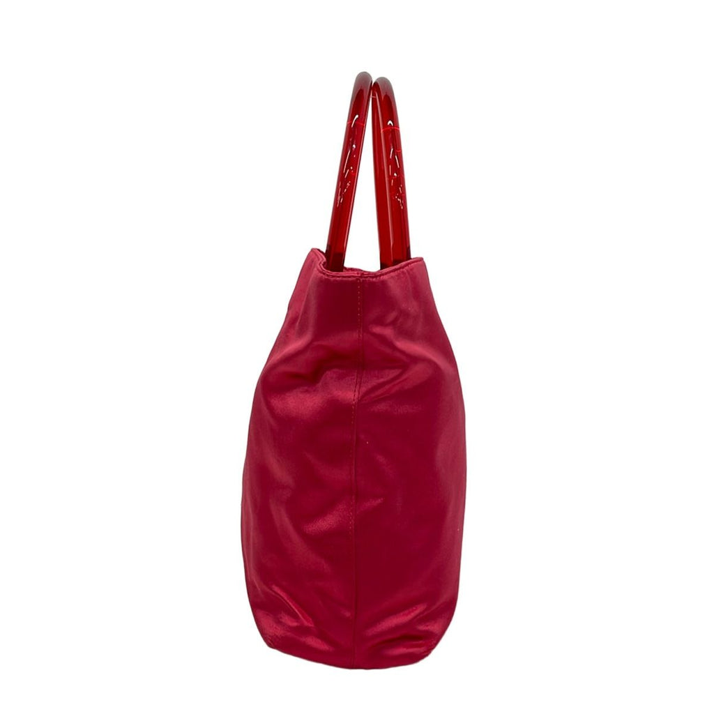 Prada Tote Red Plastic Handle — view 2