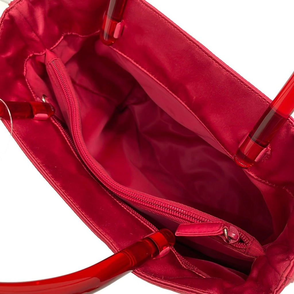 Prada Tote Red Plastic Handle — view 7