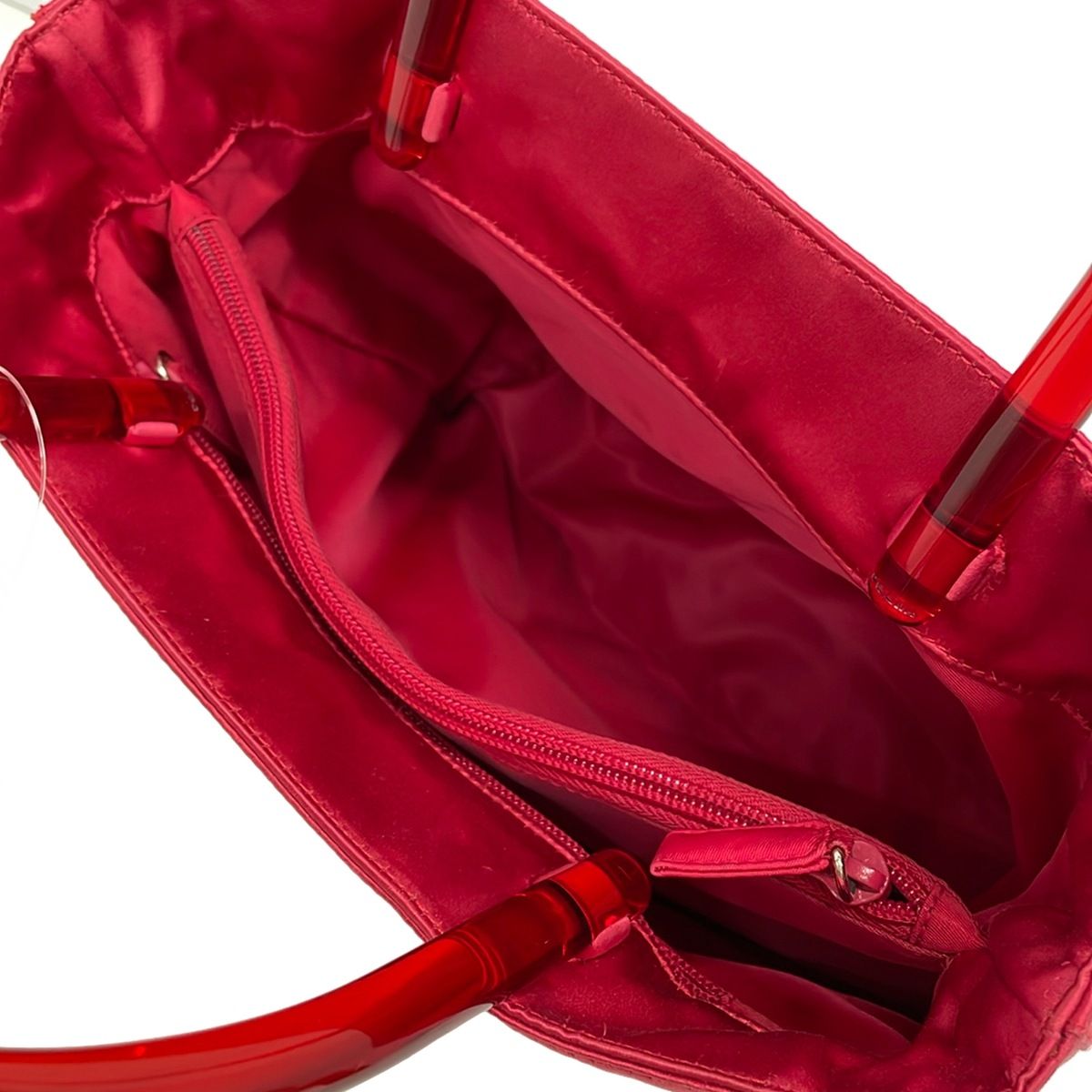 Prada Tote Red Plastic Handle — view 7