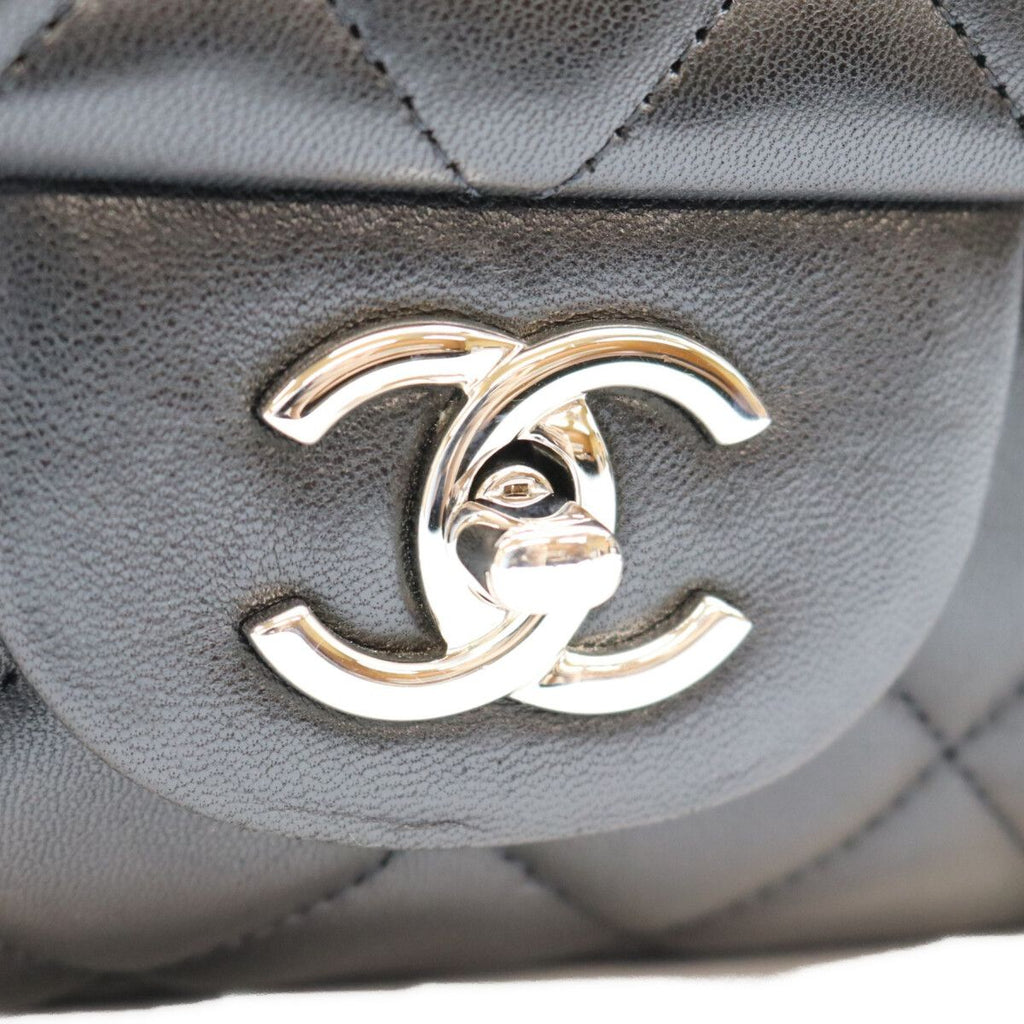 Chanel Black Lamb Silver Single Flap Maxi Quilted 34 — view 6