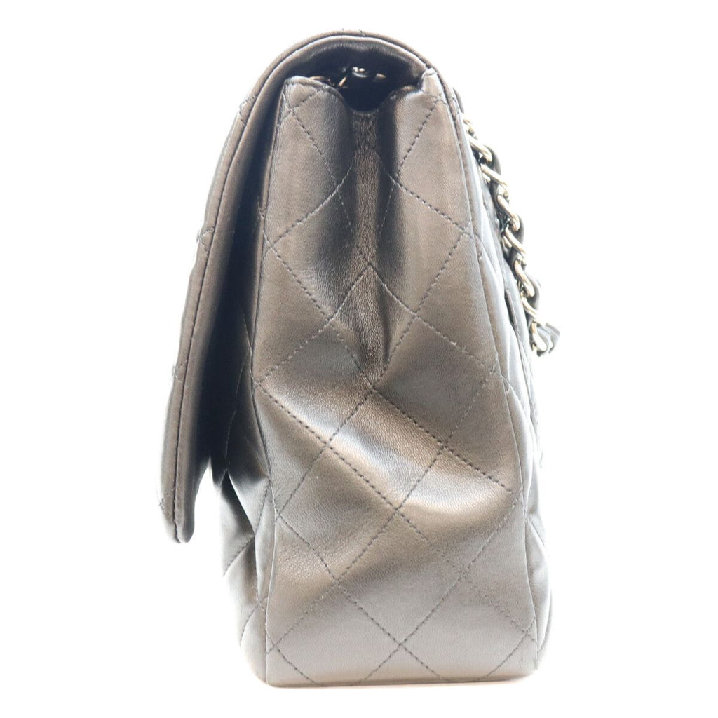Chanel Black Lamb Silver Single Flap Maxi Quilted 34 — view 2