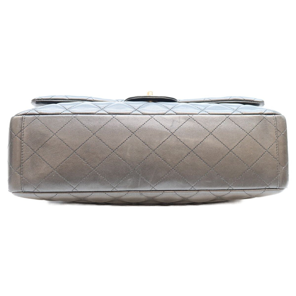 Chanel Black Lamb Silver Single Flap Maxi Quilted 34 — view 5